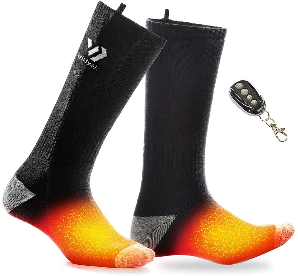 WILDYAK Heated Socks for Men Women Rechargeable Heating Socks